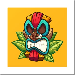 Angry tiki mask Posters and Art